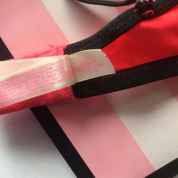 VICTORIAS SECRET PINK WEAR EVERYWHERE NEON PINK PUSH UP BRA 32B - Picture 10 of 13